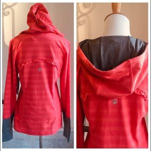 Mondetta Ruffle 1/2 zip Thermal Coral